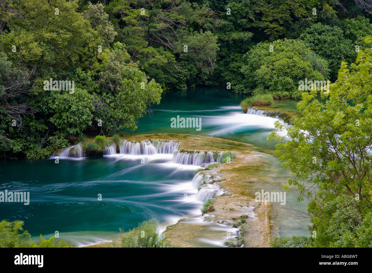 Nationalpark Krka Wasserfälle, Dalmatien, Kroatien Stockfoto