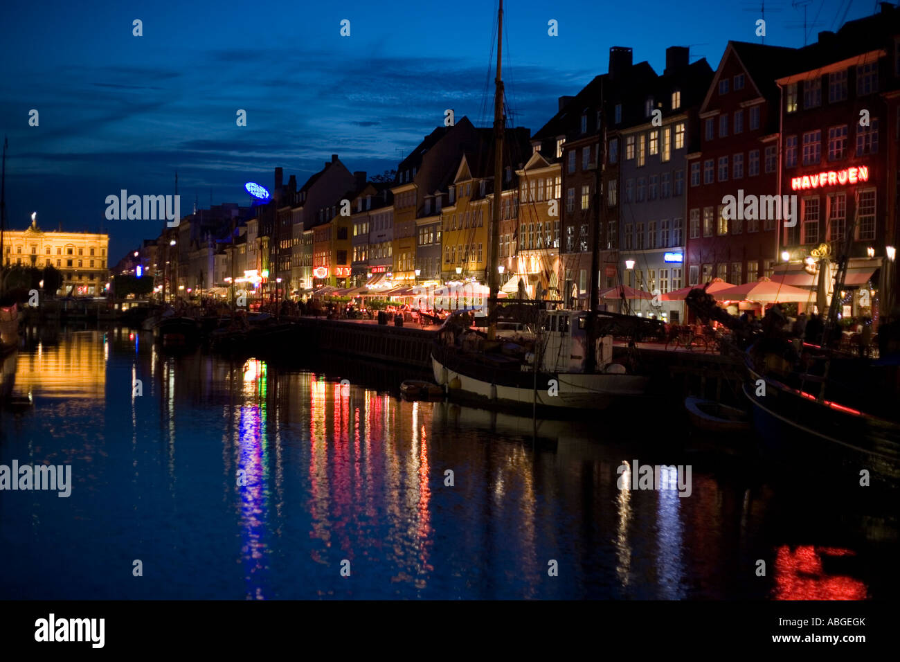 Nyhaven Reflexion Stockfoto