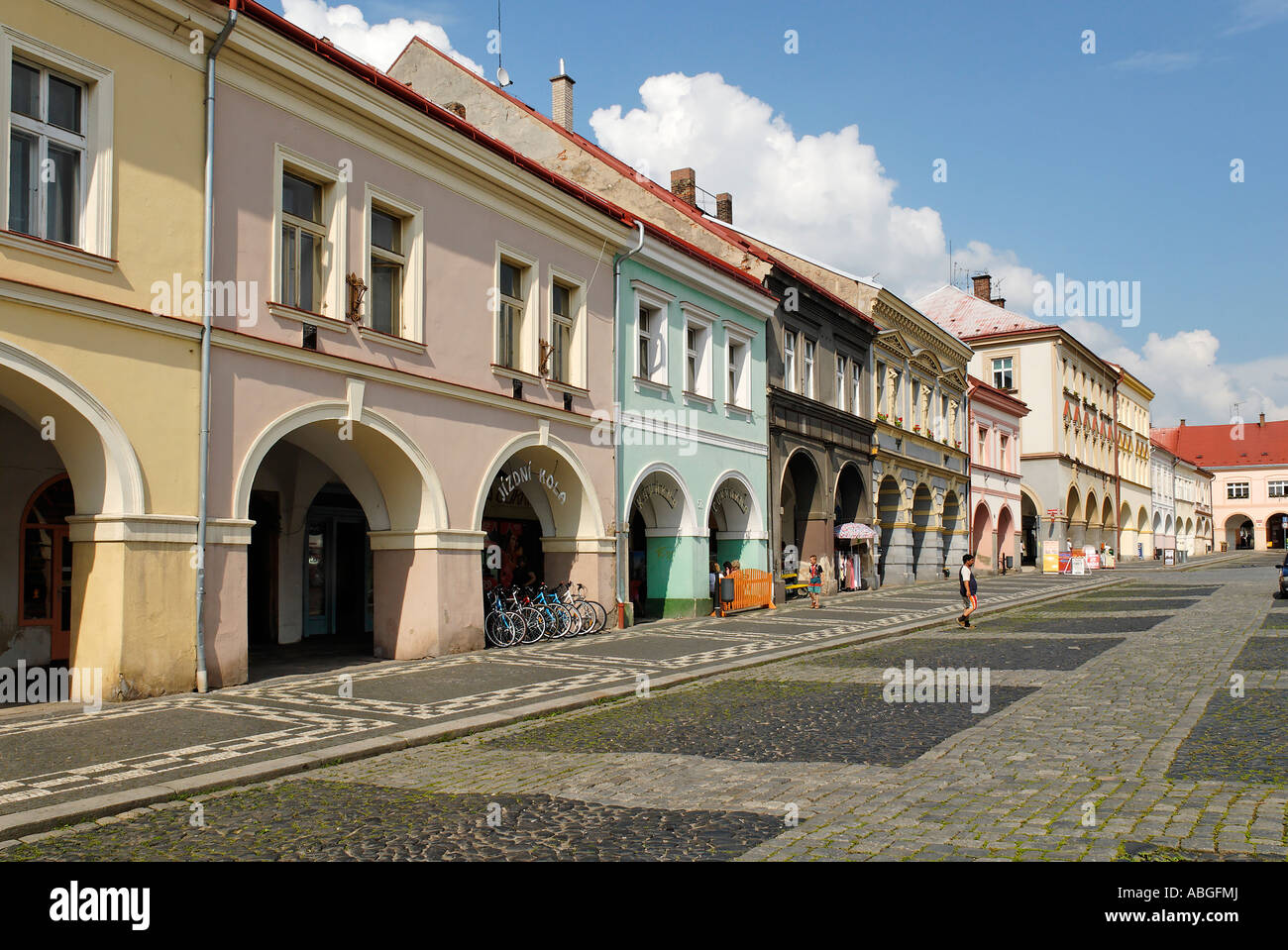 Historische alte Stadt Jicin, Ostböhmen, Tschechien Stockfoto