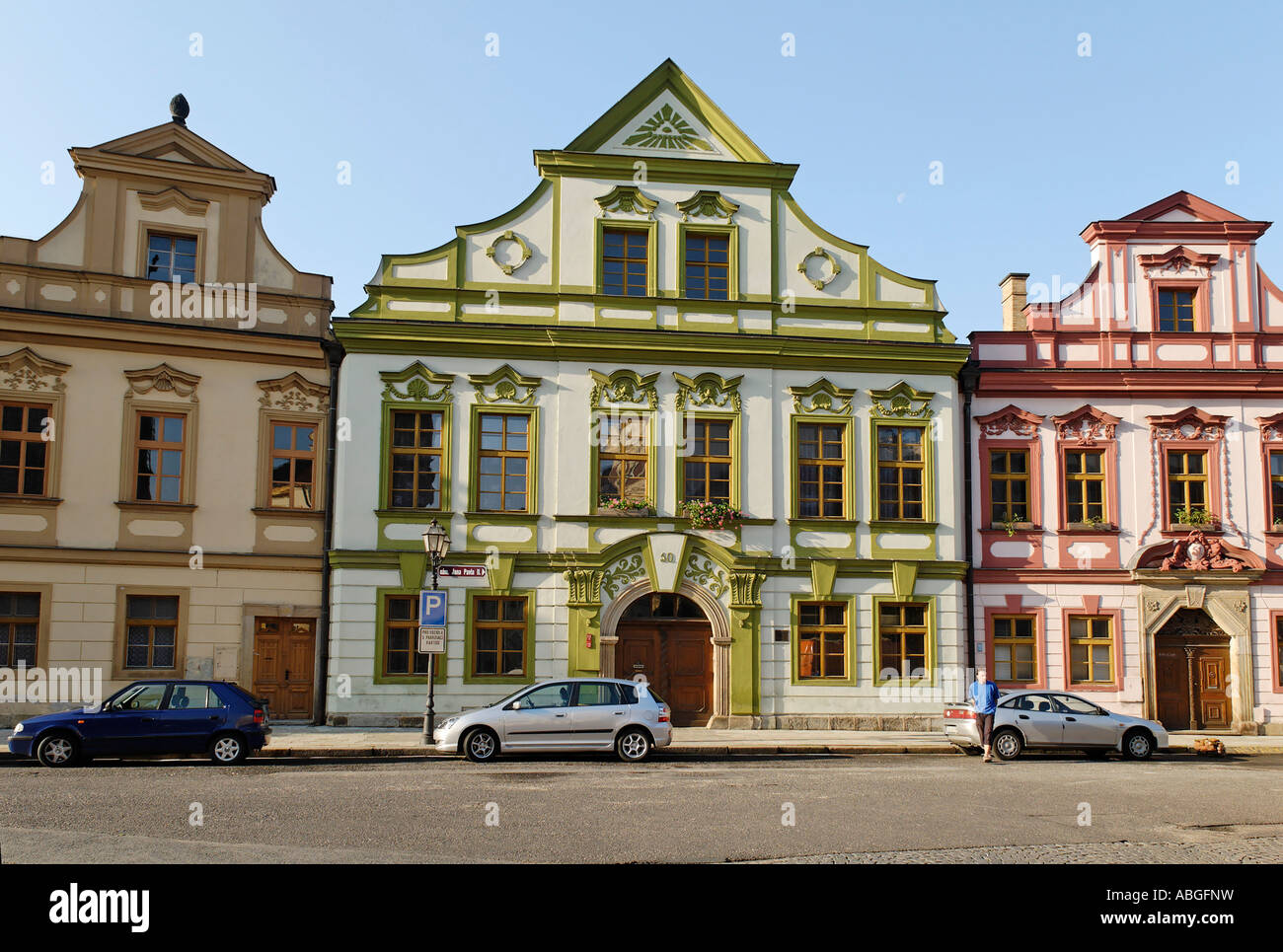 Historische alte Stadt Hradec Kralove, Koeniggraetz, Ostböhmen, Tschechien Stockfoto