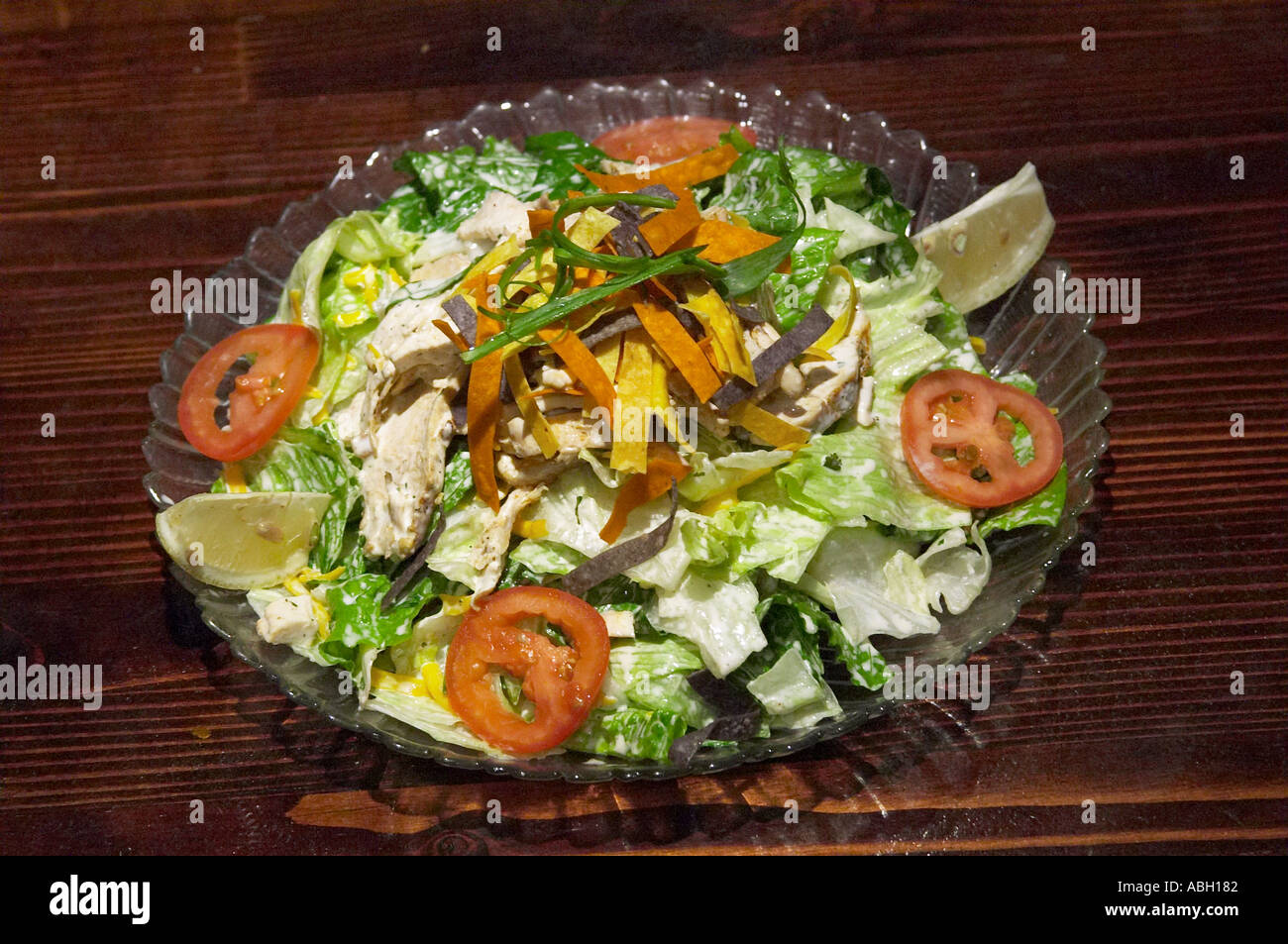 gehackte Hähnchen-Salat Stockfoto