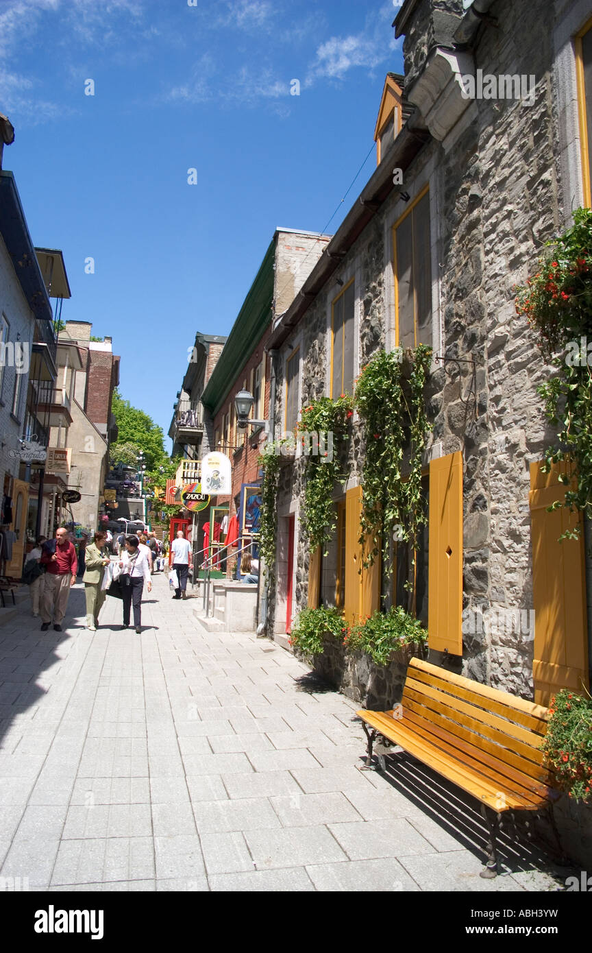 Rue Du Petit Champlain Unterstadt, Quebec, Kanada Stockfoto