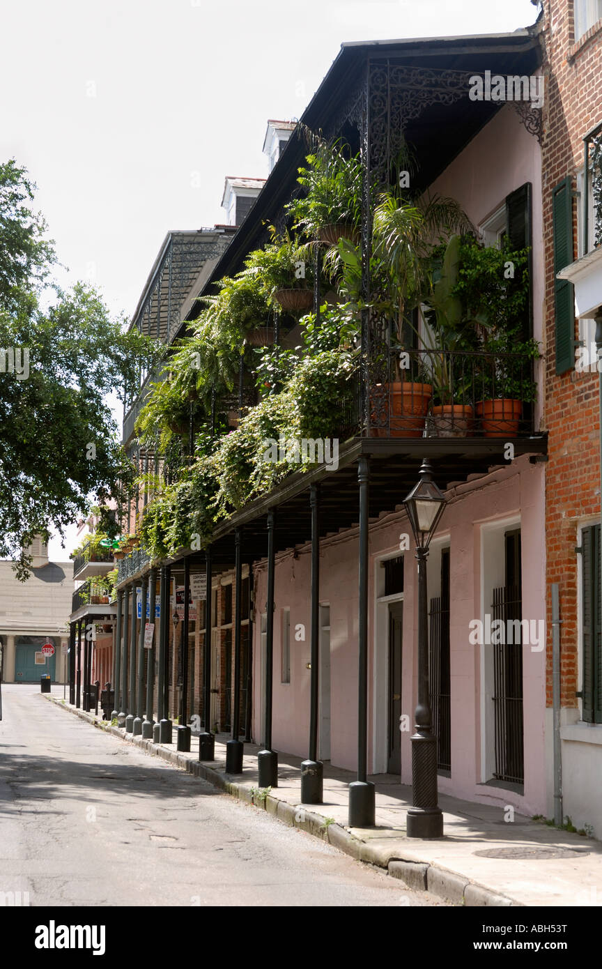 Straße im französischen Viertel New Orleans Louisiana nach dem Hurrikan Katrina Stockfoto