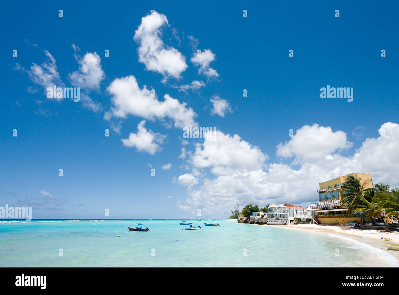 Strand von St Lawrence Gap, Südküste, Barbados, kleine Antillen, West Indies, Caribbean Stockfoto