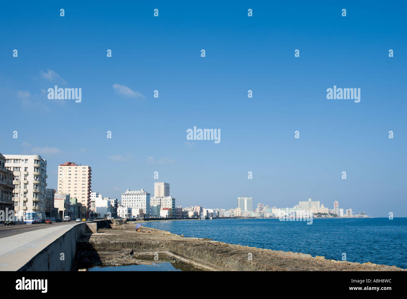 Malecon in Centro Habana, Havana, Kuba Stockfoto