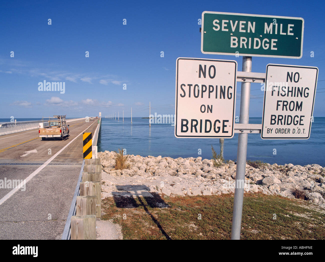 Seven Mile Bridge Florida Keys Florida Vereinigte Staaten von Amerika Stockfoto
