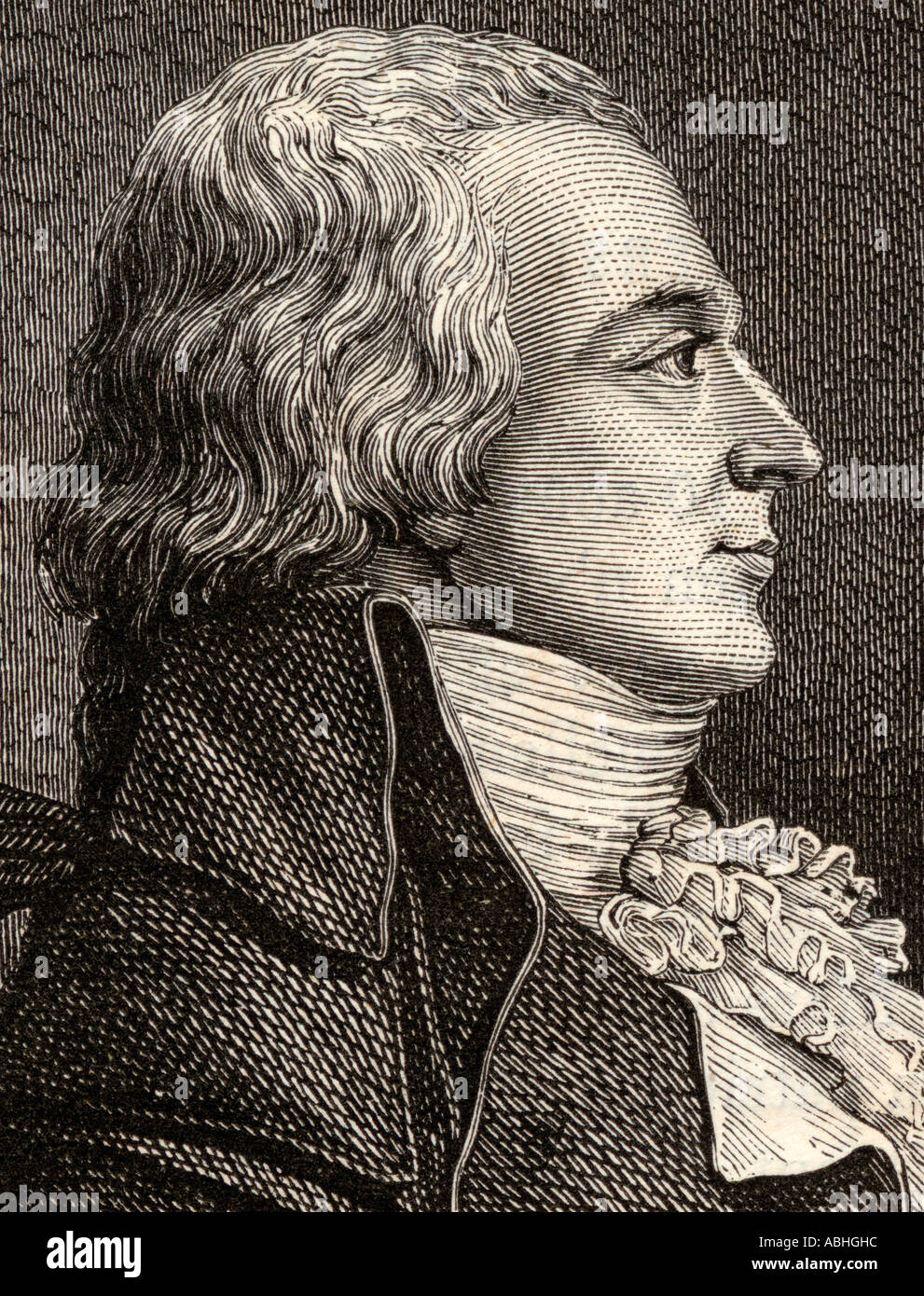 Claude Basire, 1764-1794. Französischer Politiker der Revolutionsperiode und Abgeordneter für die Côte d'Or in der Gesetzgebenden Versammlung. Stockfoto