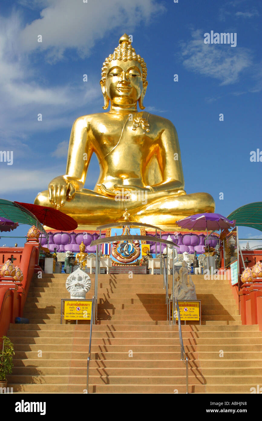 Goldenen Buddha, Sop Ruak am Mekong Fluss, Nord-Thailand Stockfoto