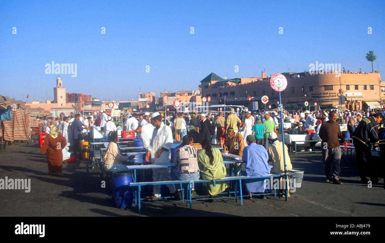 Djemaa el Fna Marrakesch Marokko in Nordafrika Stockfoto