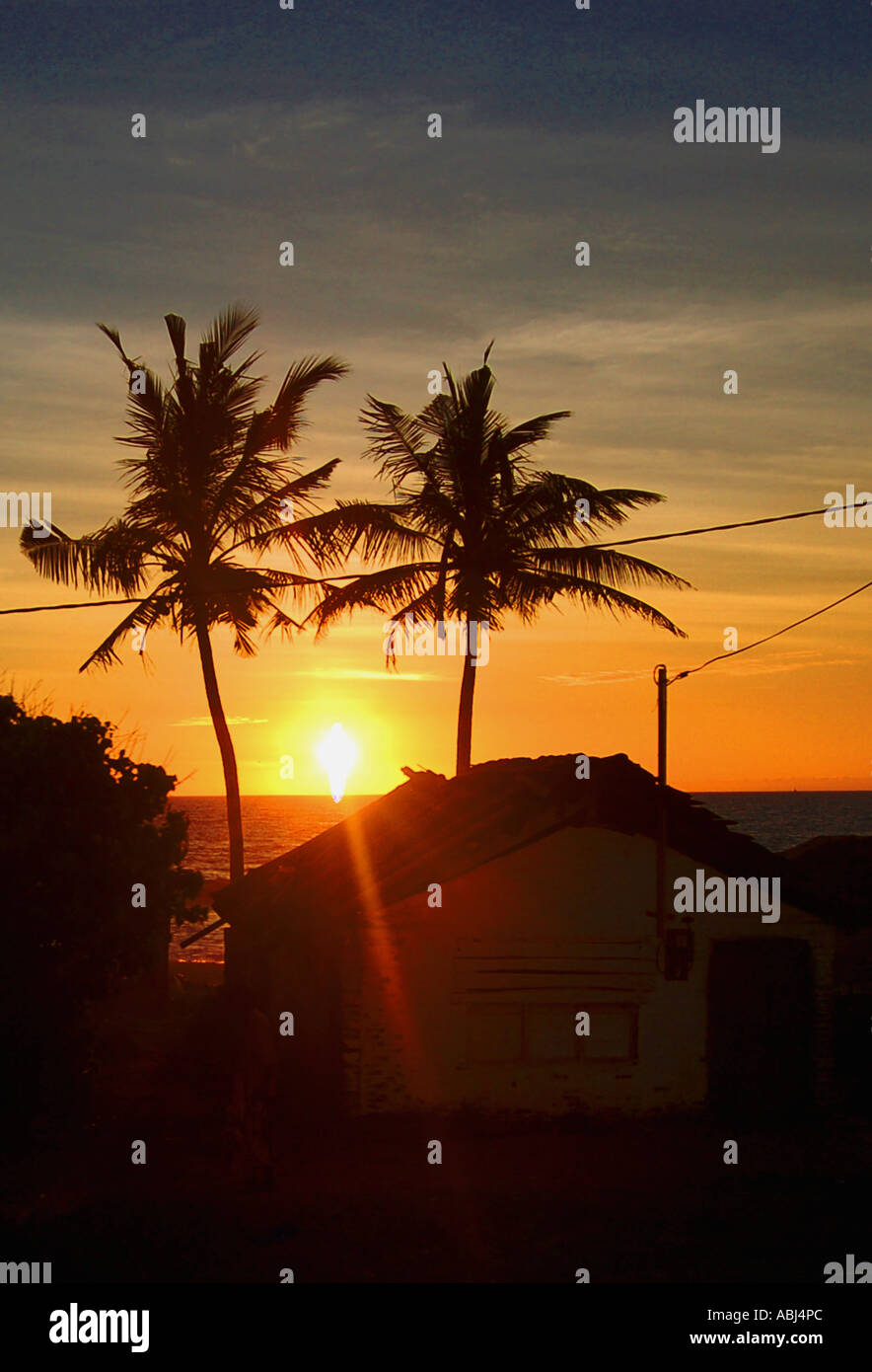 Sonnenuntergang in Sri Lanka Stockfoto