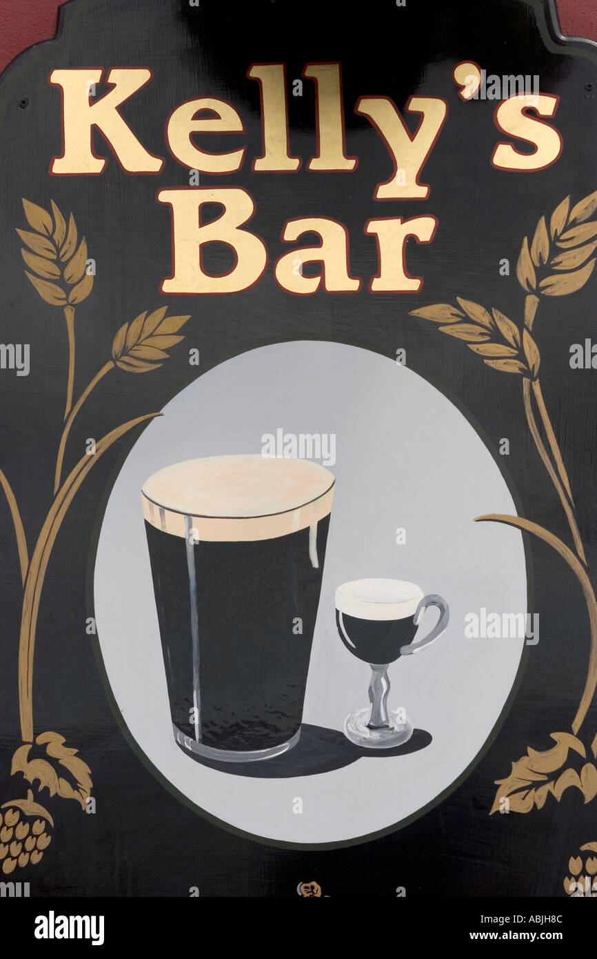 Kellys Bar Bier Werbung Cobh Cork Irland Stockfoto