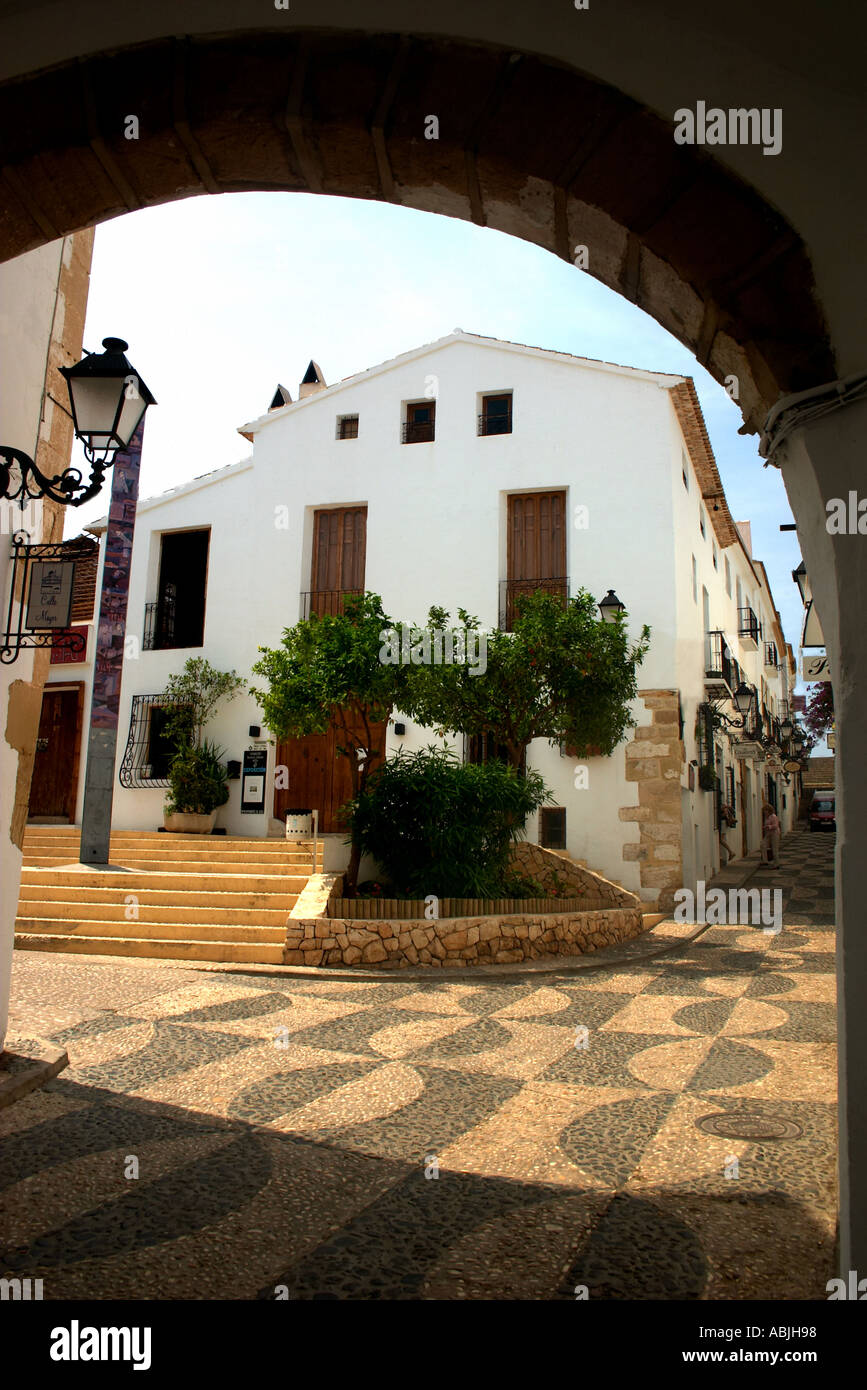 Altea Street Szene Costa Blanca Spanien Stockfoto