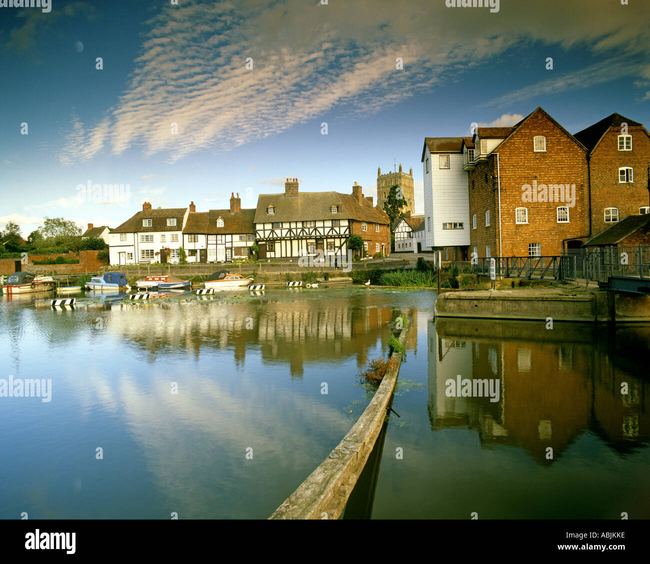 GB - GLOUCESTERSHIRE: Tewkesbury und Fluss Severn Stockfoto