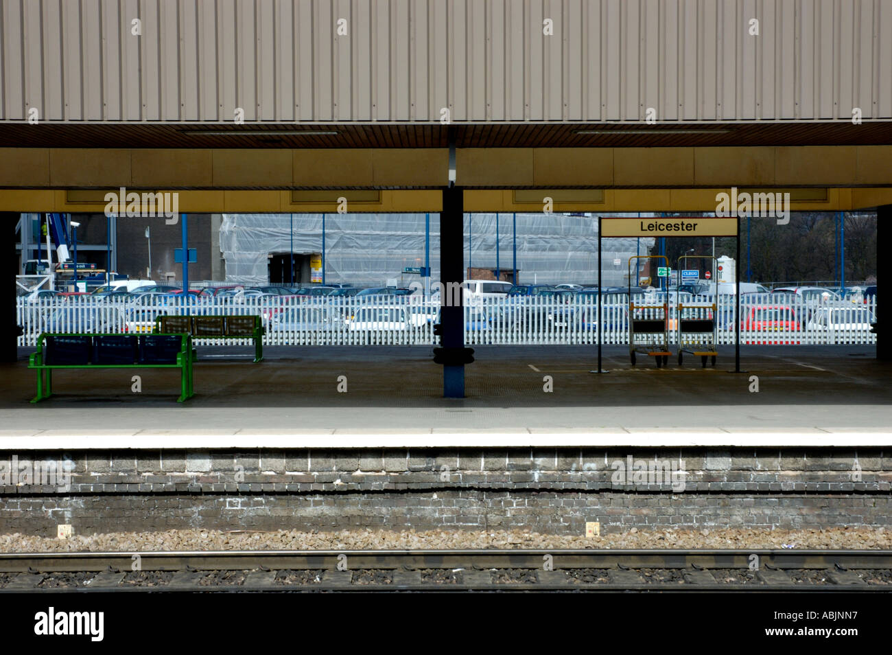 Leicester Bahnhof Stockfoto