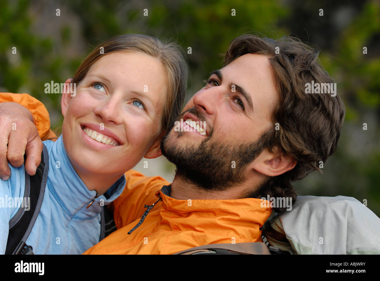 Nahaufnahme von ein paar Wanderer im freien Stockfoto