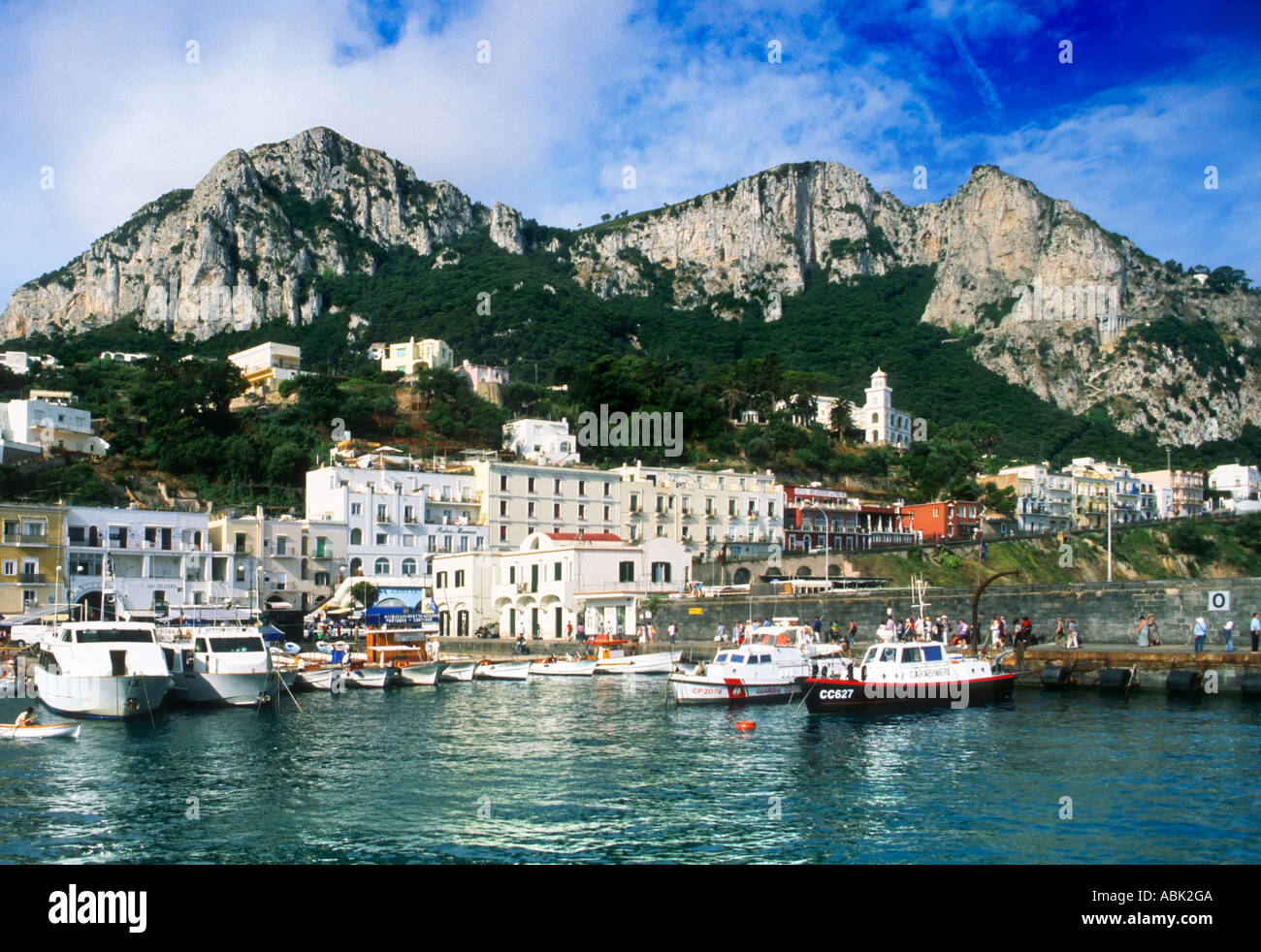 Gesamtansicht der wunderschönen Insel Capri, Italien Stockfoto