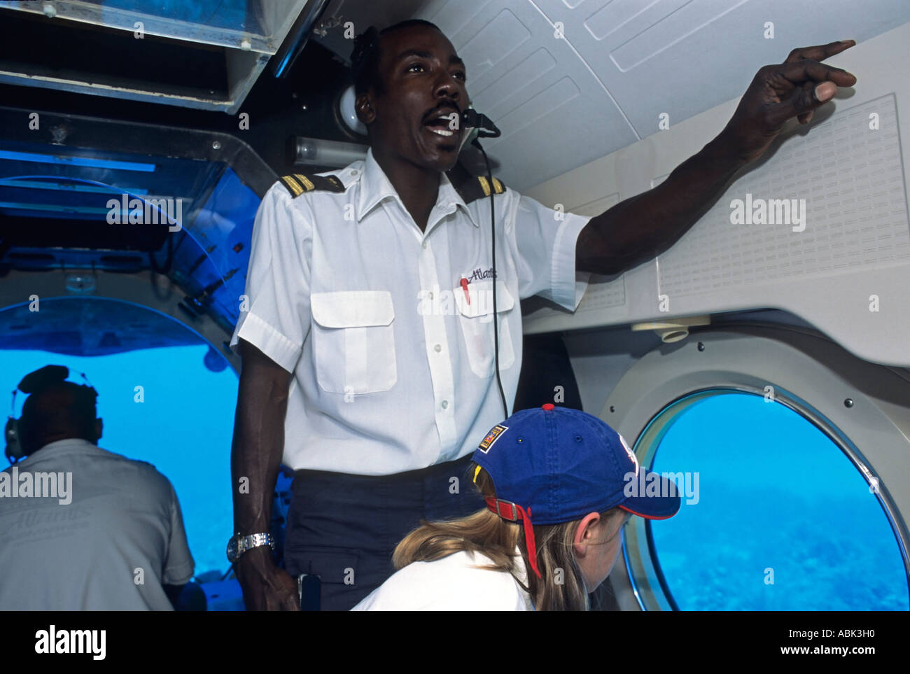 die Atlantis Submarine, Grand Cayman, Karibik Stockfoto