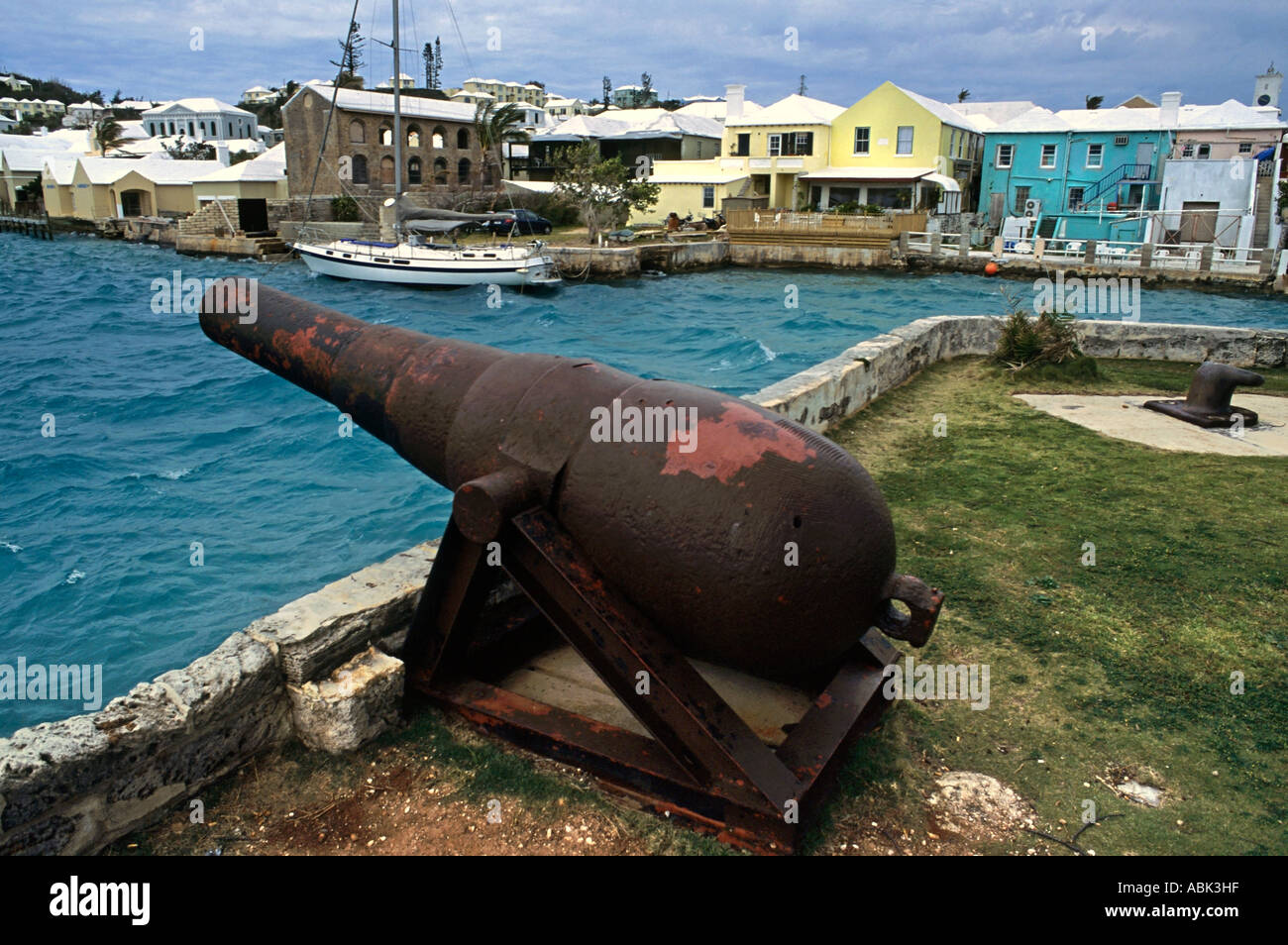 Pistole Einlagerung in St. George, Bermuda Insel Stockfoto