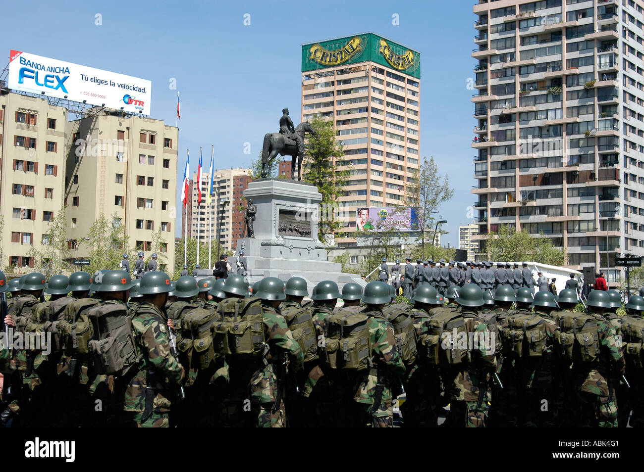 Militärparade in Santiago de Chile, Chile Stockfoto