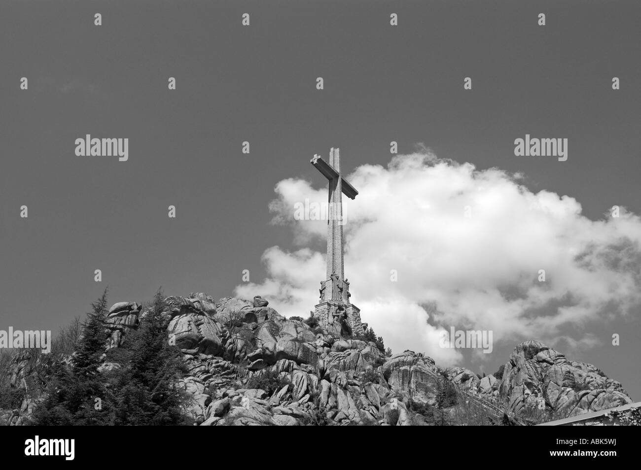 Riesigen Kreuz Denkmal Ensemble das Tal der gefallenen, Spanien Stockfoto