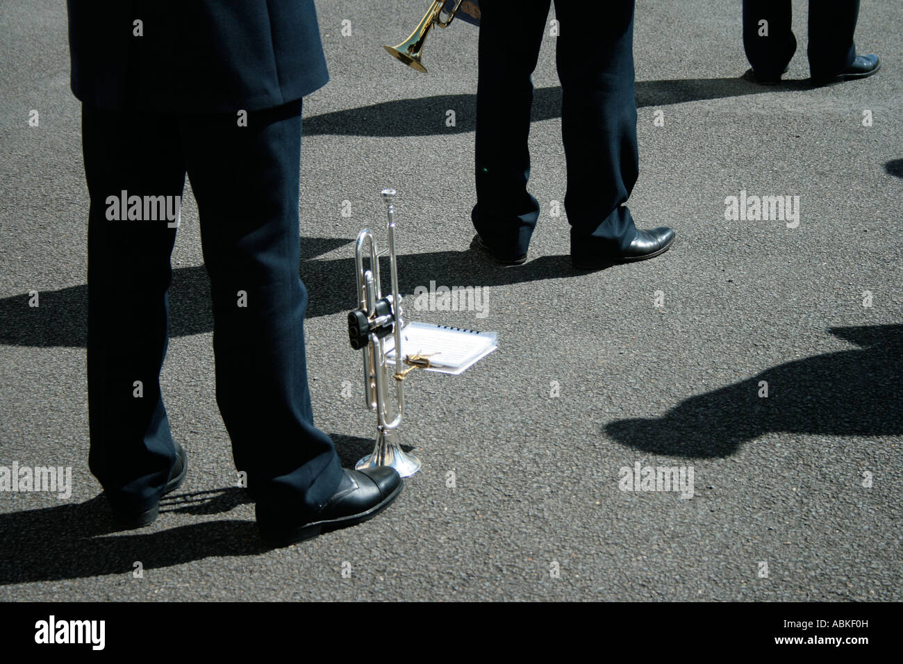 Garda Siochana (irische Polizei) Musikband Vorform wird vorbereitet Stockfoto