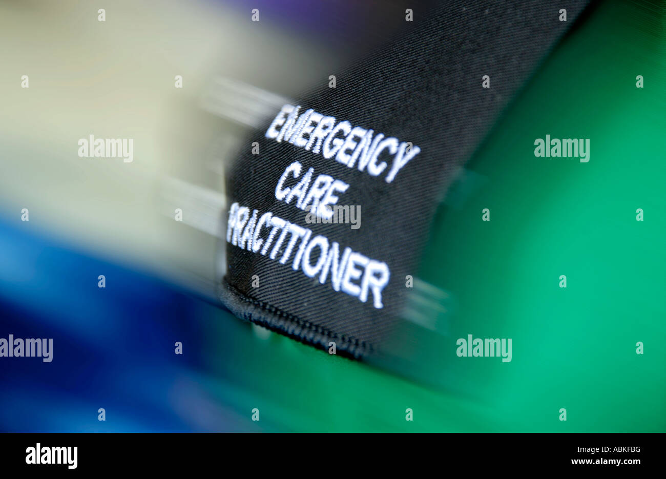 Emergency Services Sanitäter Care Practitioner epaulette Stockfoto