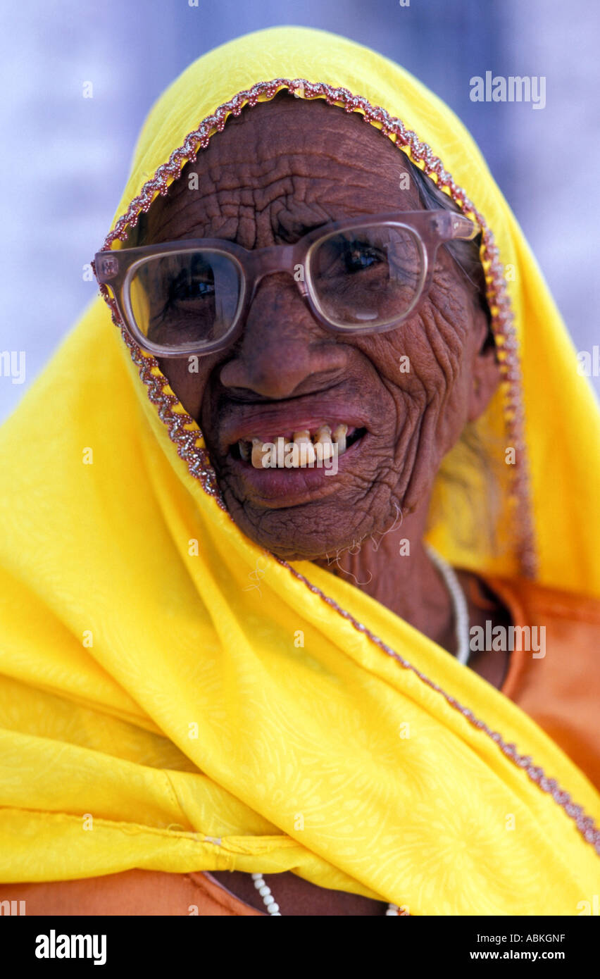 alte Frau, Indien Stockfoto