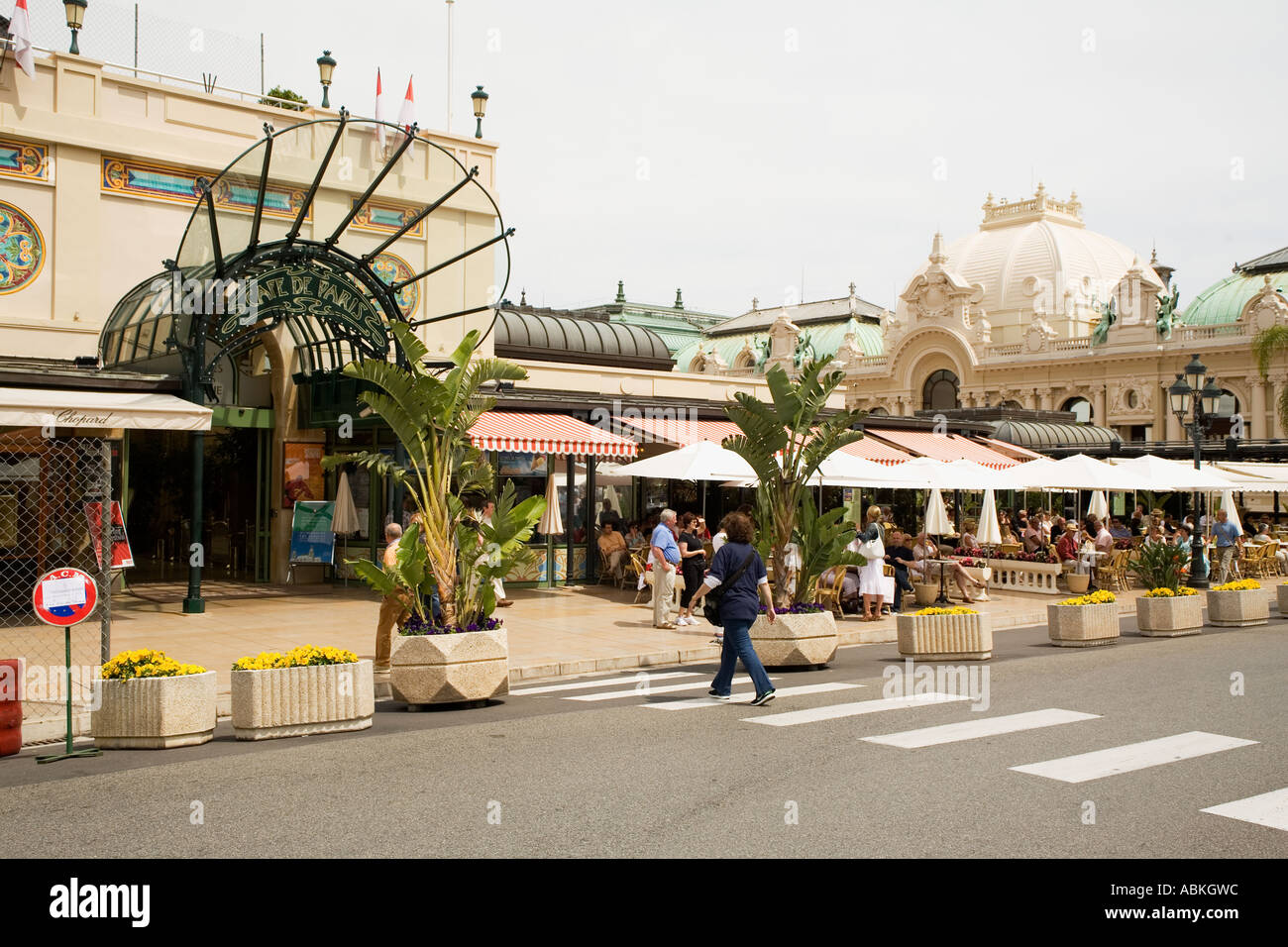 Das Cafe de Paris in Monte Carlo Monaco Stockfoto
