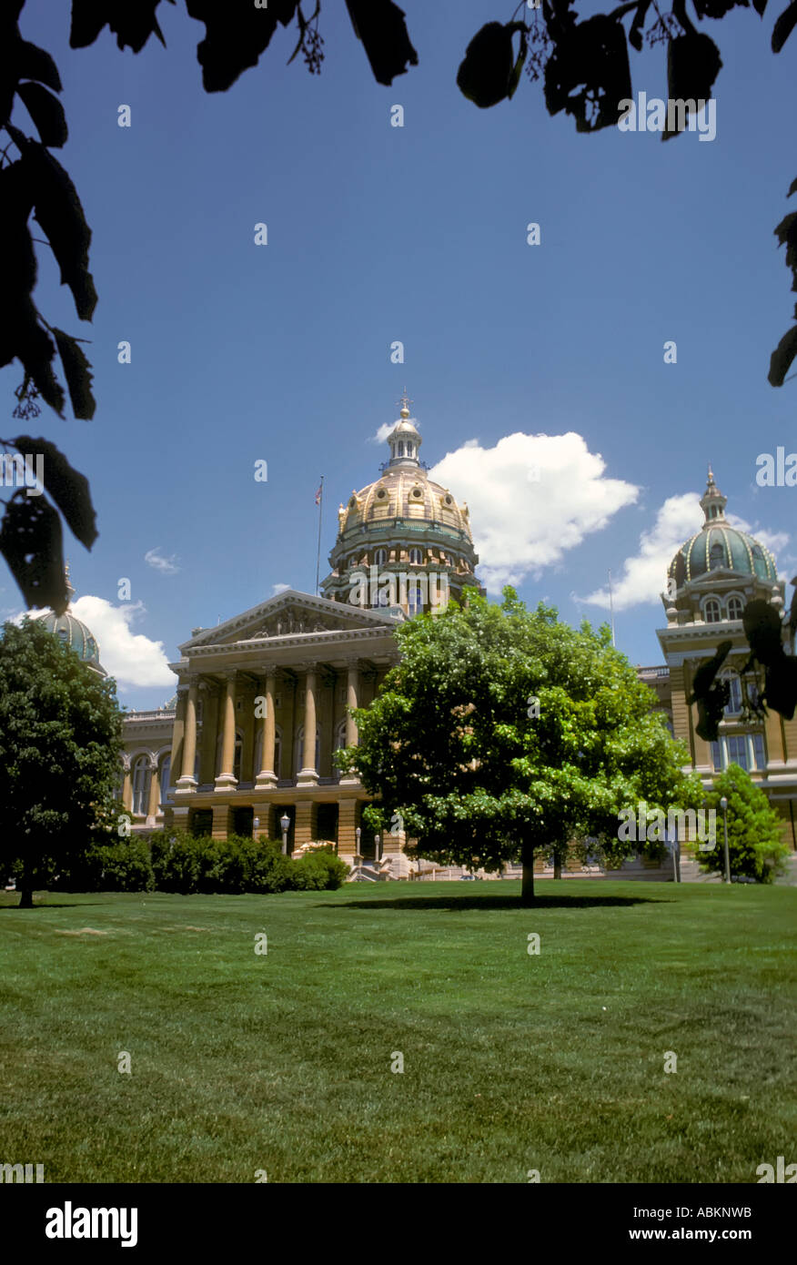 Das State Capitol Gebäude Des Moines Iowa IA Stockfoto