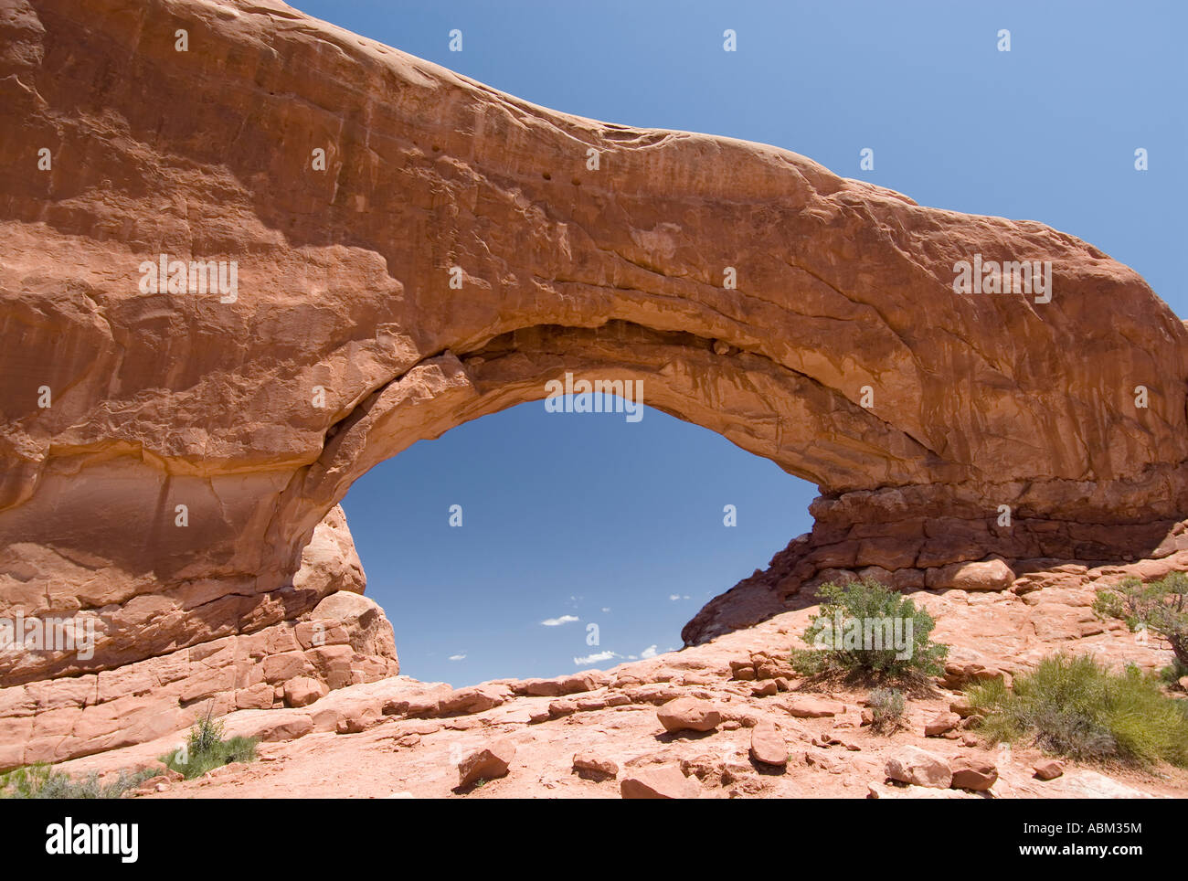 USA Moab Arches National Park in Utah Nord Fenster Stockfoto