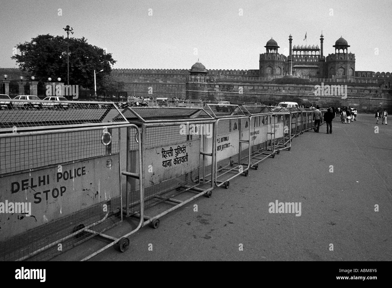 Außerhalb des Roten Forts, Delhi Indien Stockfoto