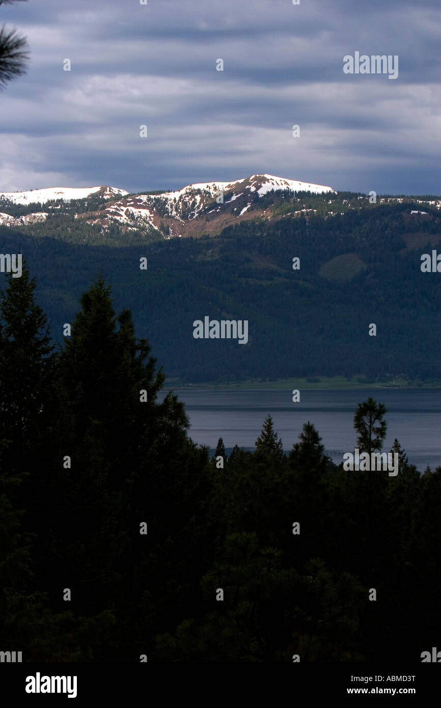 Morgendämmerung auf West-Berg und See-Kaskade im Tal Grafschaft Idaho Stockfoto