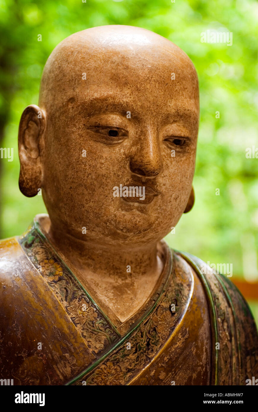 Detail der keramischen chinesische Statue Burrell Museum in Glasgow Stockfoto