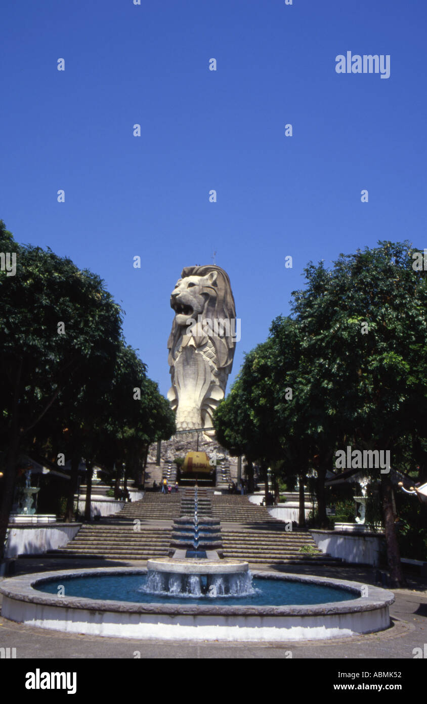 Merlion Skulptur, Singapur Stockfoto