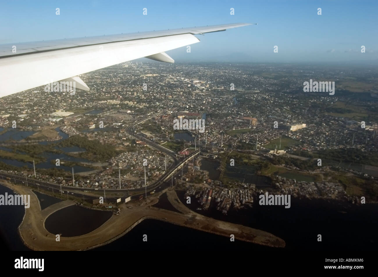 Cavite Provinz Küstenstraße aus Manila, Philippinen auf der Insel Luzon. Luftbild Stockfoto