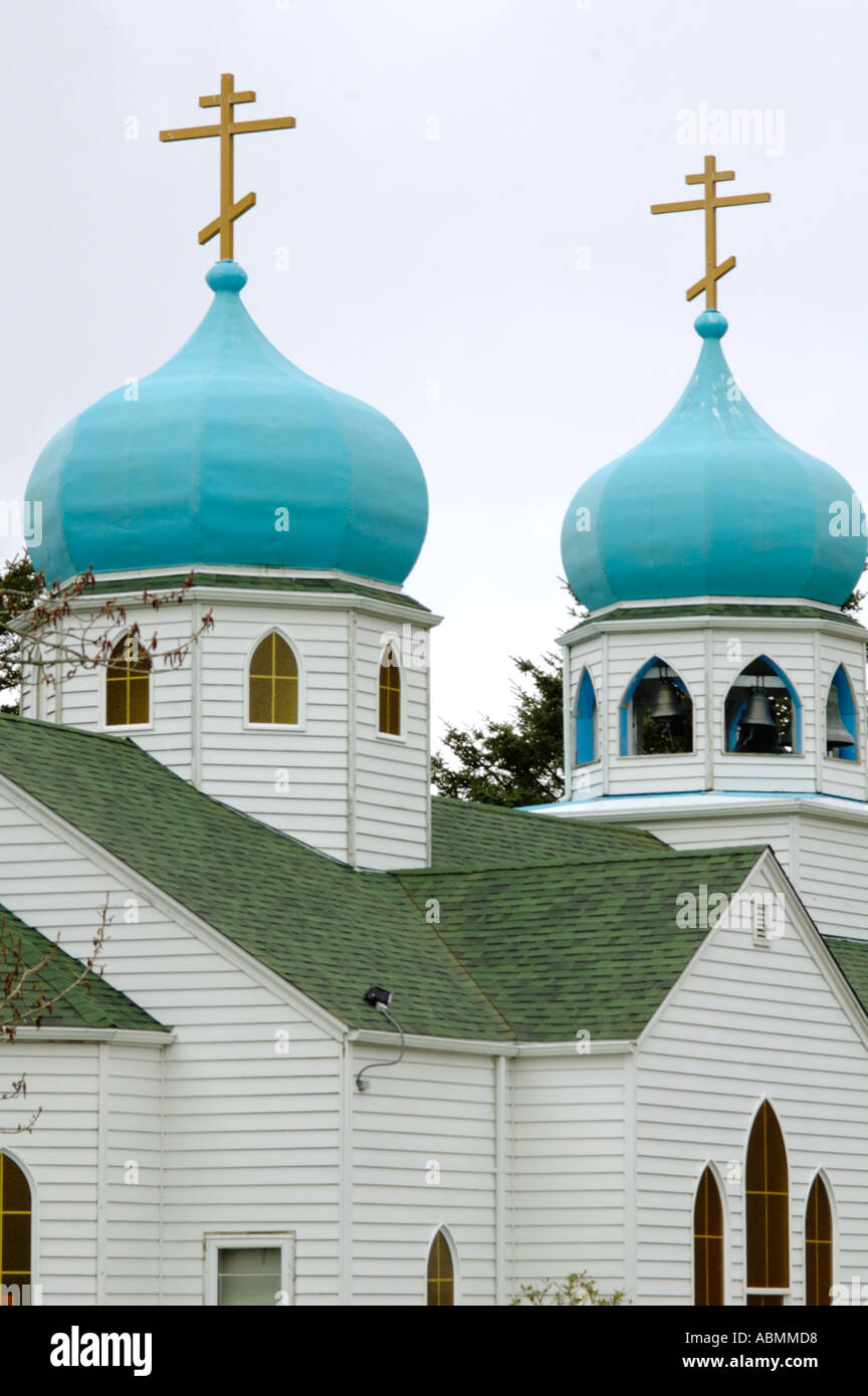 Alaska, Kodiak, Heilige Auferstehung Russisch-orthodoxe Kirche Stockfoto