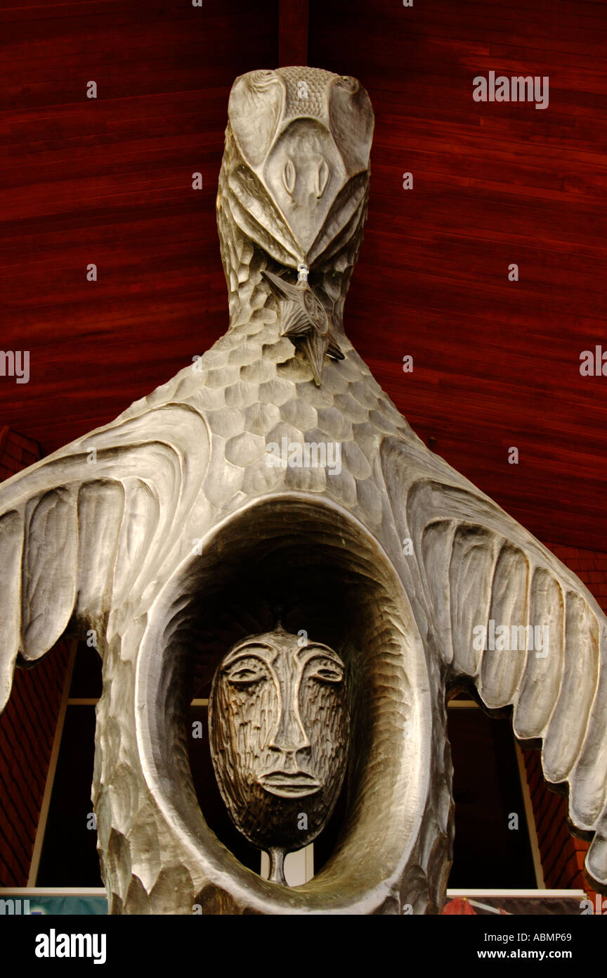 Alaska, Anchorage, Skulptur, Anchorage Museum für Geschichte und Kunst Stockfoto