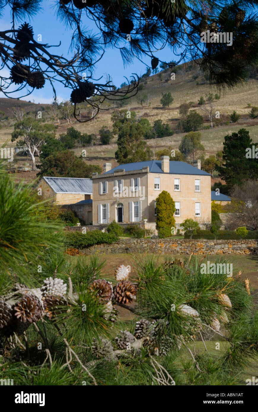 Belmont Lodge Weinberg in der Nähe von Richmond Tasmanien Stockfoto