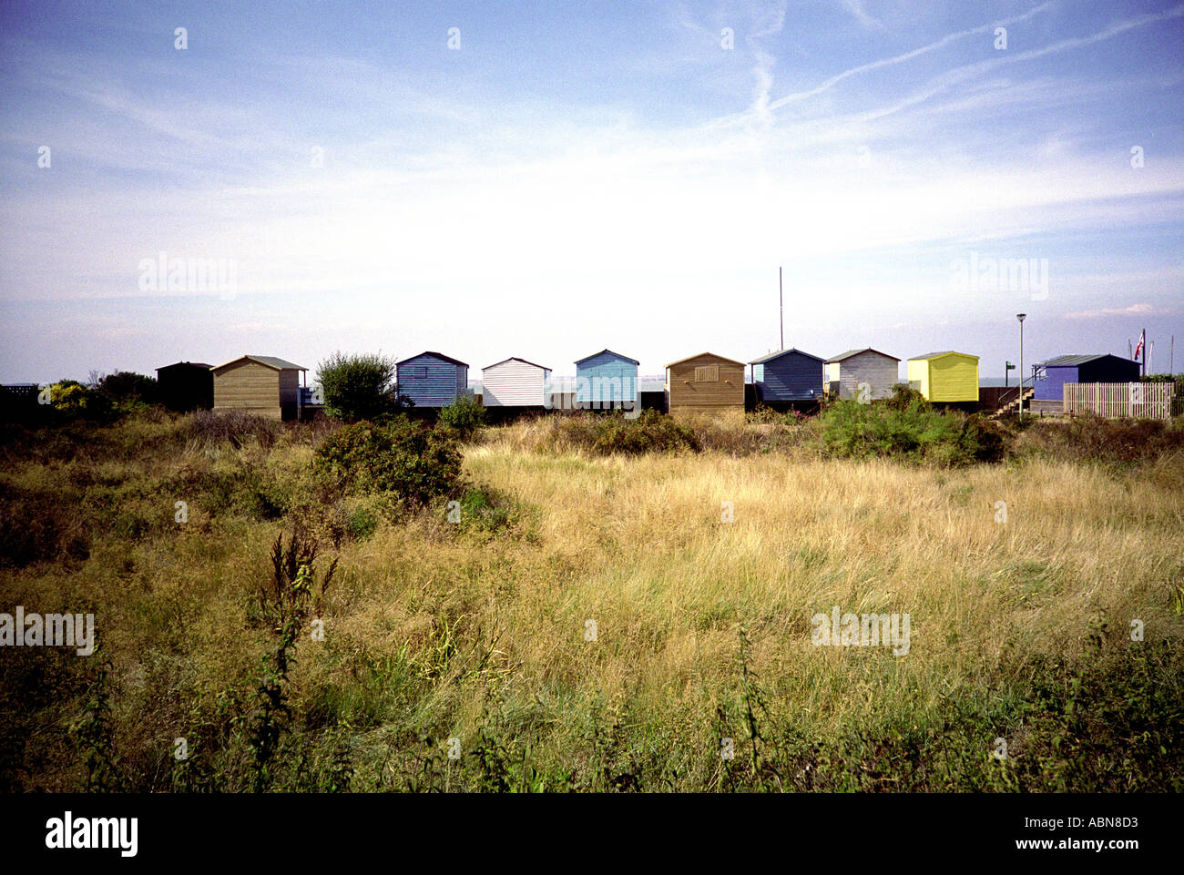 Mehreren Strandhütten Stockfoto