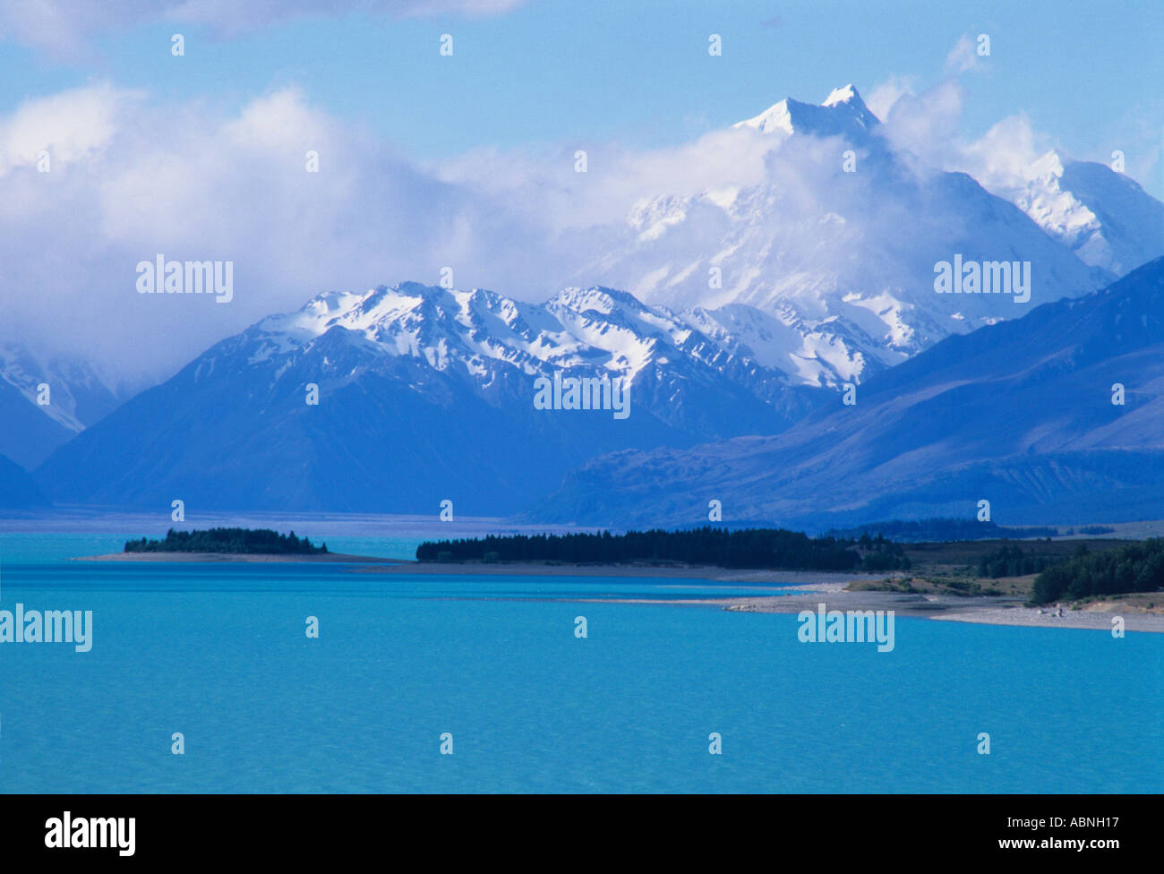 New Zealand s höchste Berg namens Aoraki oder Mount Cook Stockfoto