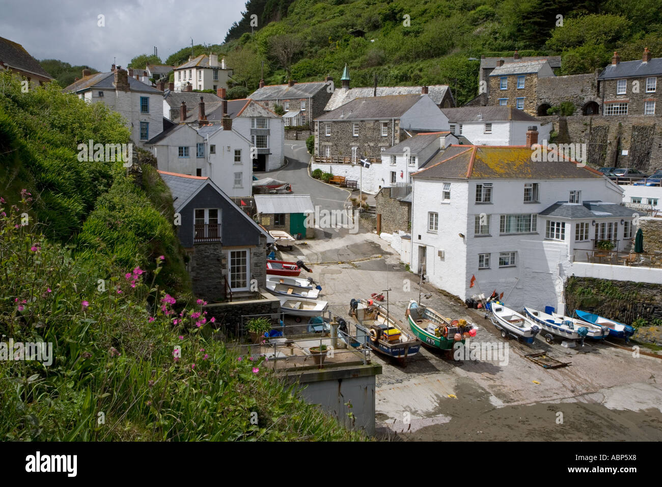 Portloe Hafen Cornwall UK Mai Stockfoto