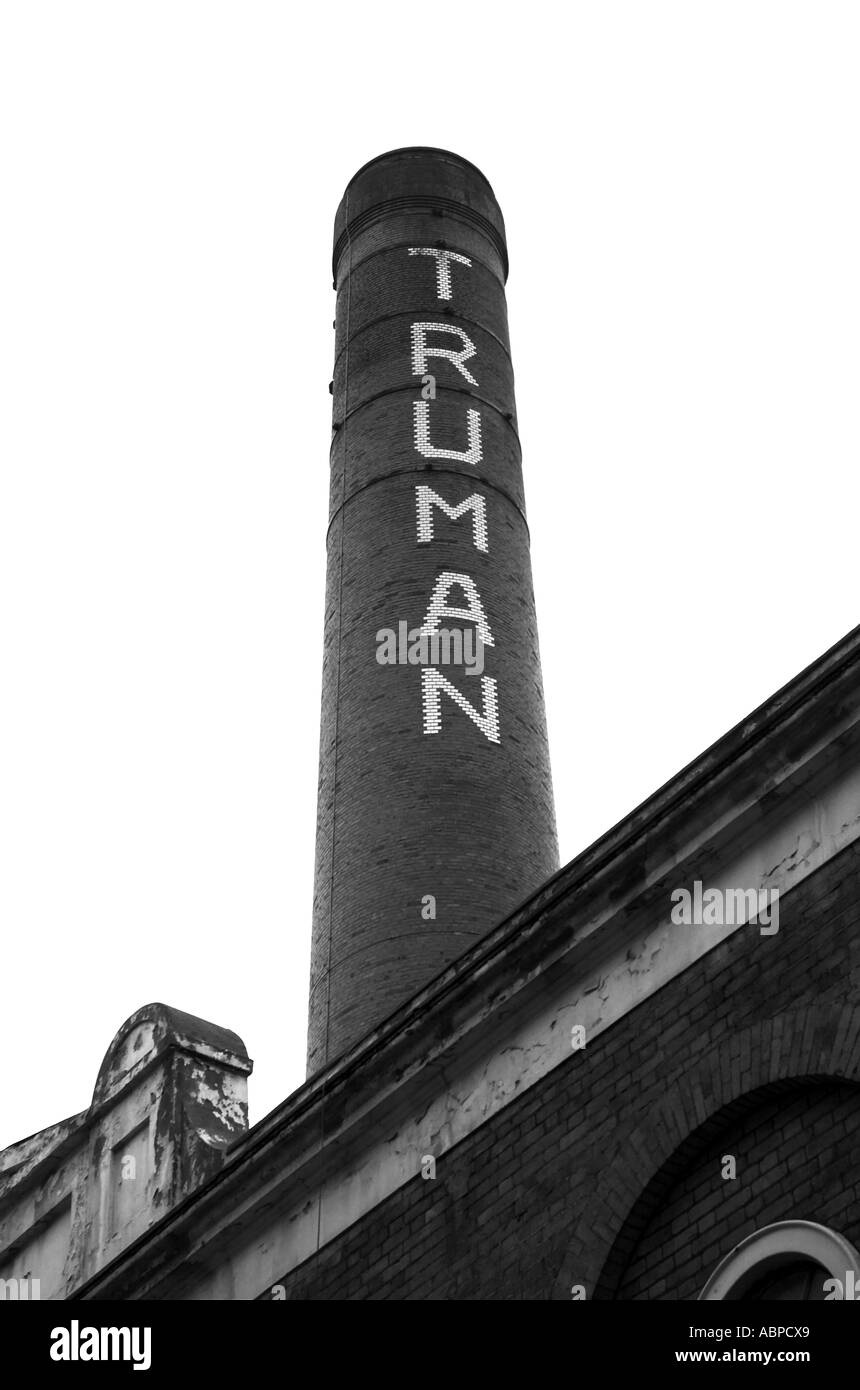 Schornstein der alte Truman Brauerei in London UK Stockfoto