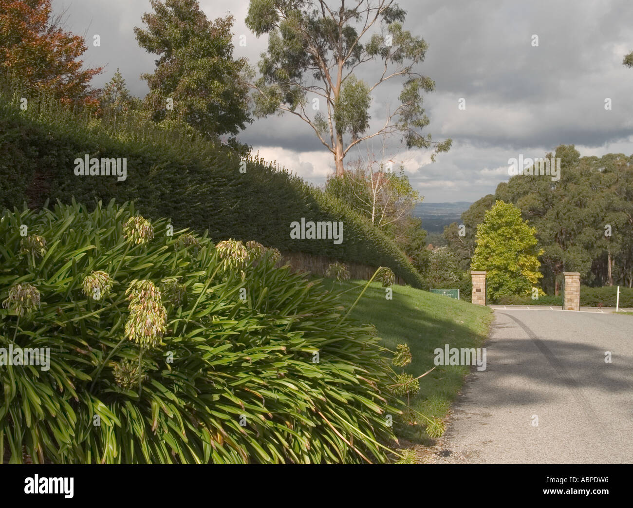 Eingang erhabenen botanischen Gärten zu montieren, Adelaide, South Australia, Stockfoto