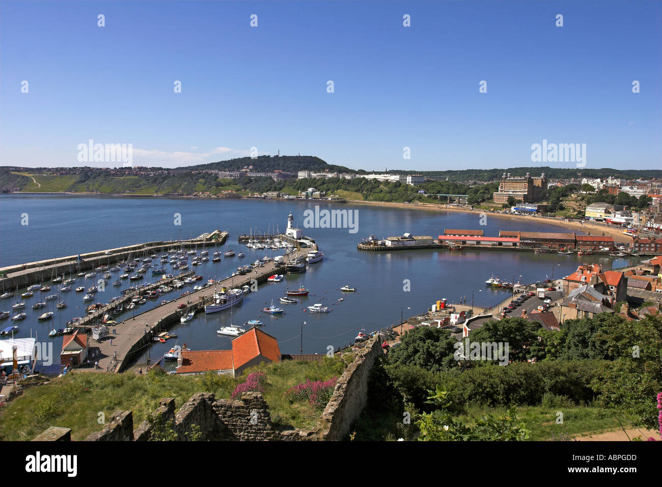 Hafen von Castle Hill in Scarborough North Yorkshire UK Stockfoto