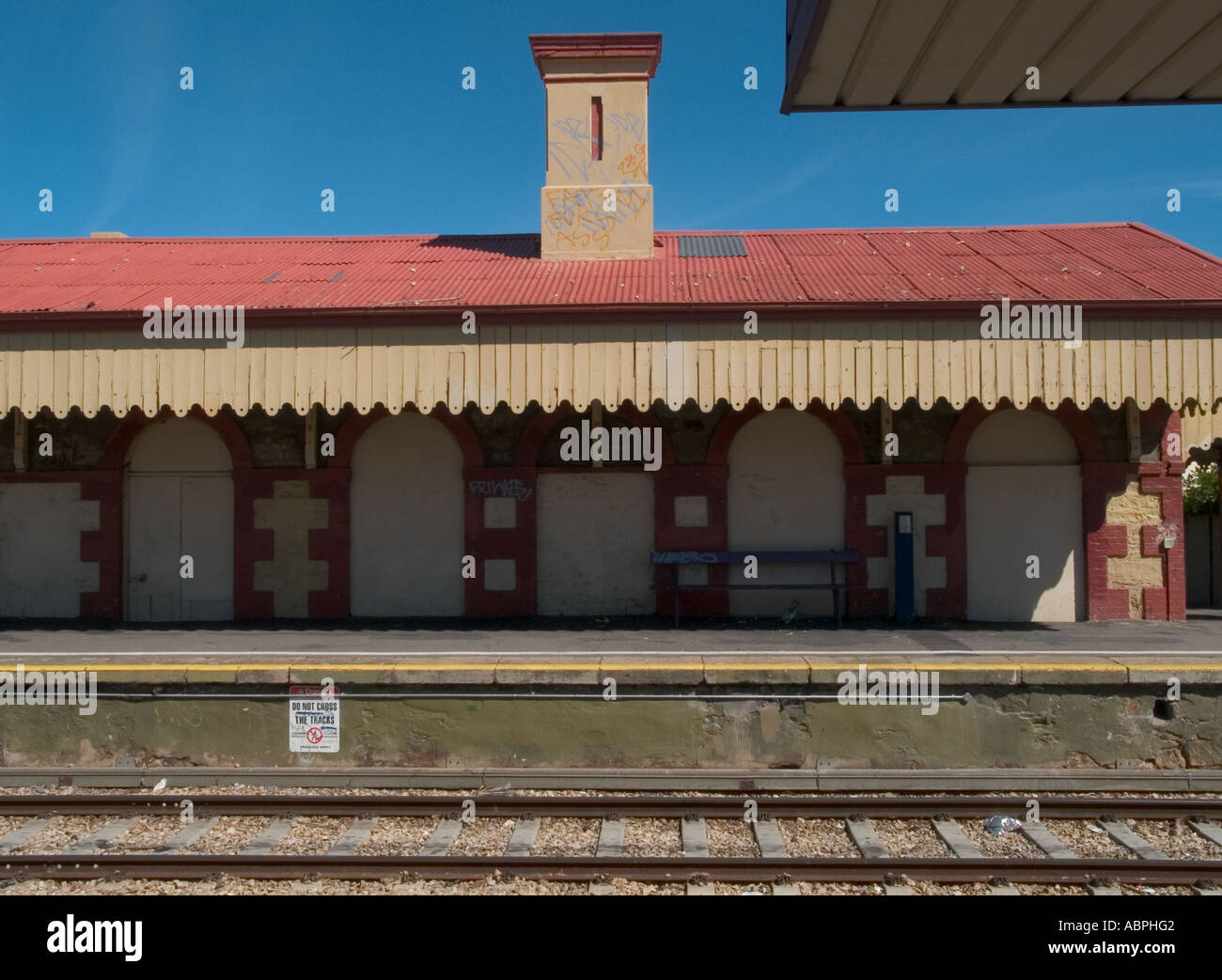 Alberton Bahnhof, Rosenwasser, Adelaide, South Australia, Stockfoto
