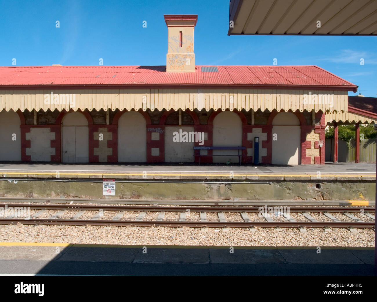 Alberton Bahnhof, Rosenwasser, Adelaide, South Australia, Stockfoto