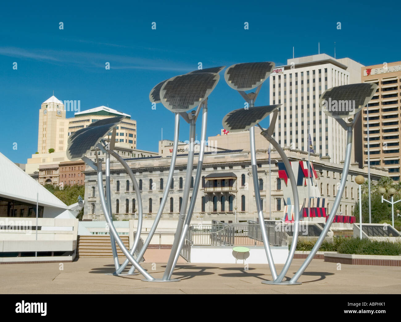 Solar kunst Installation am Adelaide Festival Centre, Adelaide, South Australia, Stockfoto