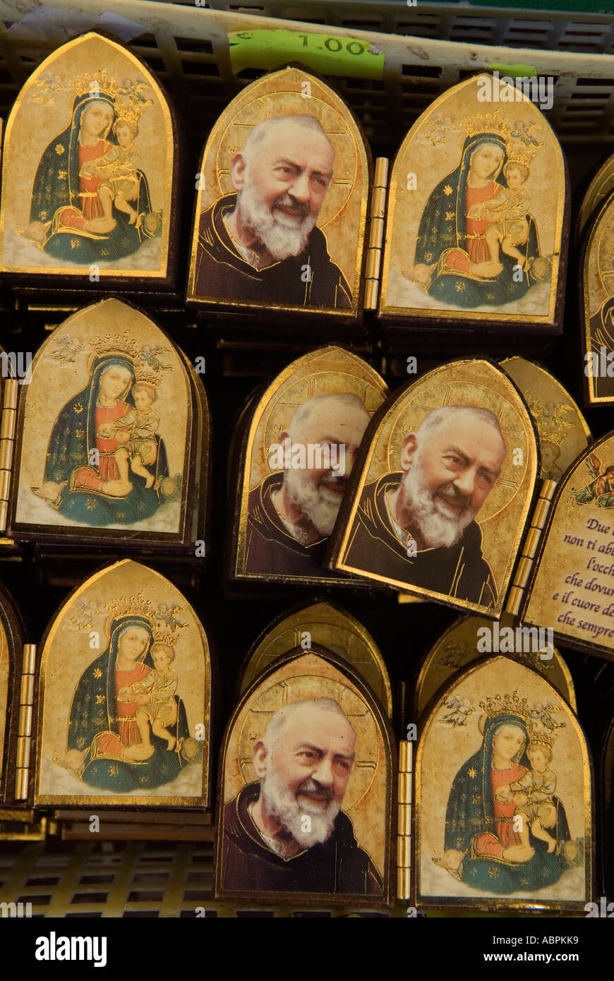Padre Pio. San Giovanni Rotondo, Apulien, Italien Gargano Region. HOMER SYKES Stockfoto