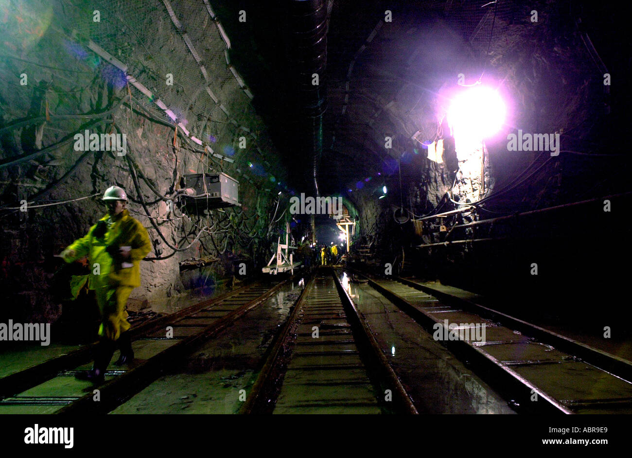 Bau auf dem New York City Wasser Tunnel Nr. 3 Manhattan Bein Stockfoto