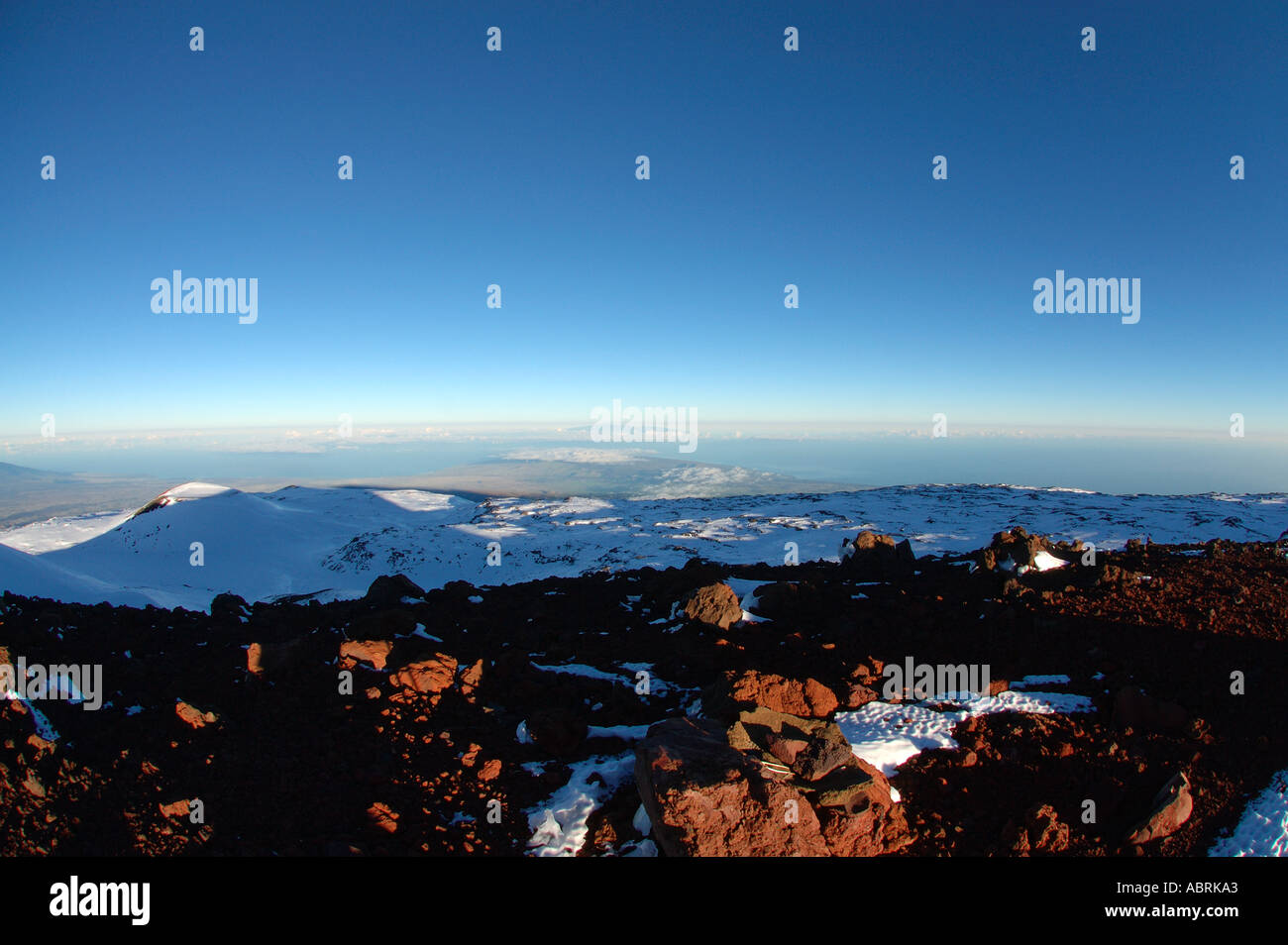 Waimea Kohala Waipio Valley und Maui angesehen von Mauna Kea The Big